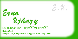 erno ujhazy business card